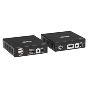 tripp lite hdmi hdbaset kvm console extender over cat6, 4k hdmi video extender, 2 usb ports, ir, 4k @ 30 hz, 1080p (b013-hu-4k)