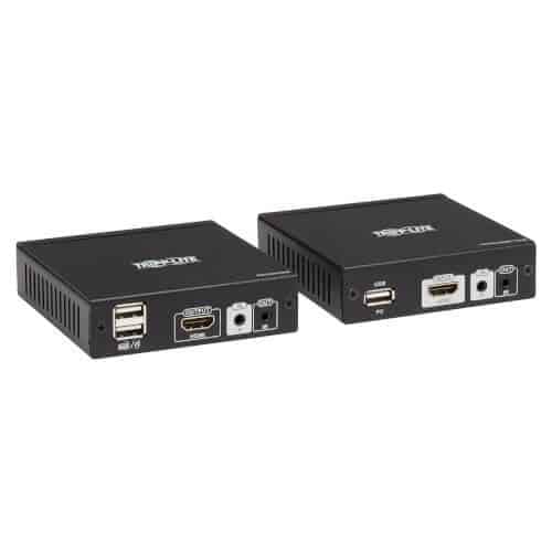 Tripp Lite HDMI HDBaseT KVM Console Extender Over Cat6, 4k HDMI Video Extender, 2 USB Ports, IR, 4K @ 30 Hz, 1080p (B013-HU-4K)