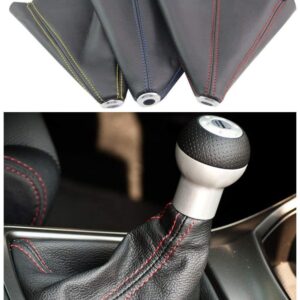 PVC Shift Boot for Manual Automatic Car/Auto Gear Shift Knob Cover MT/at Universal Type (Red)