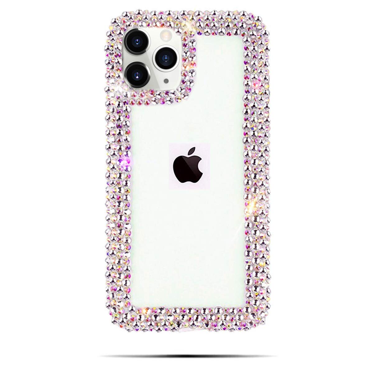 Bonitec Jesiya for iPhone 11 Pro Max Case 3D Glitter Sparkle Bling Case Luxury Shiny Crystal Rhinestone Diamond Bumper Clear Protective Case Cover Clear for Women