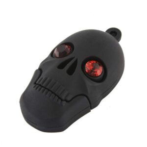 3c light creative black skull shape pen drive 128gb usb 2.0 flash drive data storage thumb drive jump drive keychain jump drive memory stick gift (128gb, black skull)