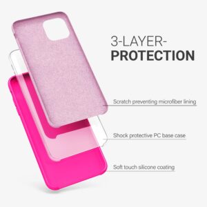 kwmobile Case Compatible with Apple iPhone 11 Pro Case - TPU Silicone Phone Cover with Soft Finish - Neon Pink