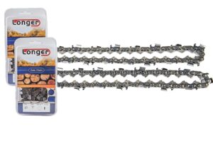 jeremywell 18 inch full chisel chainsaw chain blade 72 drive links, 0.325'' pitch 0.050'' gauge fits rancher, jonsered, husqvarna 345 351 350 340 353 455 m72 (2 pack)