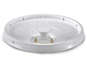 3.5, 5, 6, 7 gallon white plastic snap-on pail lid w/pour spout ~ (1 lid) ~ hdpe (high density polyethylene) bucket top