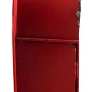 Wowser Distressed Hand Painted Red Metal Letters to Santa Mail Post Box, 15 1/4 Inch