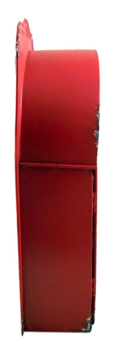 Wowser Distressed Hand Painted Red Metal Letters to Santa Mail Post Box, 15 1/4 Inch