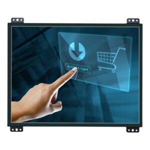 ichawk 12.1'' inch pc display 1024x768 4:3 dvi vga usb power on boot metal shell embedded open frame industrial four-wire resistive touch lcd screen monitor with quick easy installation k121mt-dr2