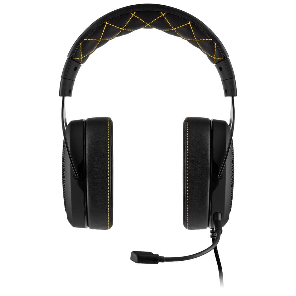 Corsair HS60 Pro – 7.1 Virtual Surround Sound PC Gaming Headset w/USB DAC - Discord Certified – Works with PC, Xbox Series X, Xbox Series S, Xbox One, PS5, PS4, and Nintendo Switch – Yellow