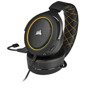 Corsair HS60 Pro – 7.1 Virtual Surround Sound PC Gaming Headset w/USB DAC - Discord Certified – Works with PC, Xbox Series X, Xbox Series S, Xbox One, PS5, PS4, and Nintendo Switch – Yellow