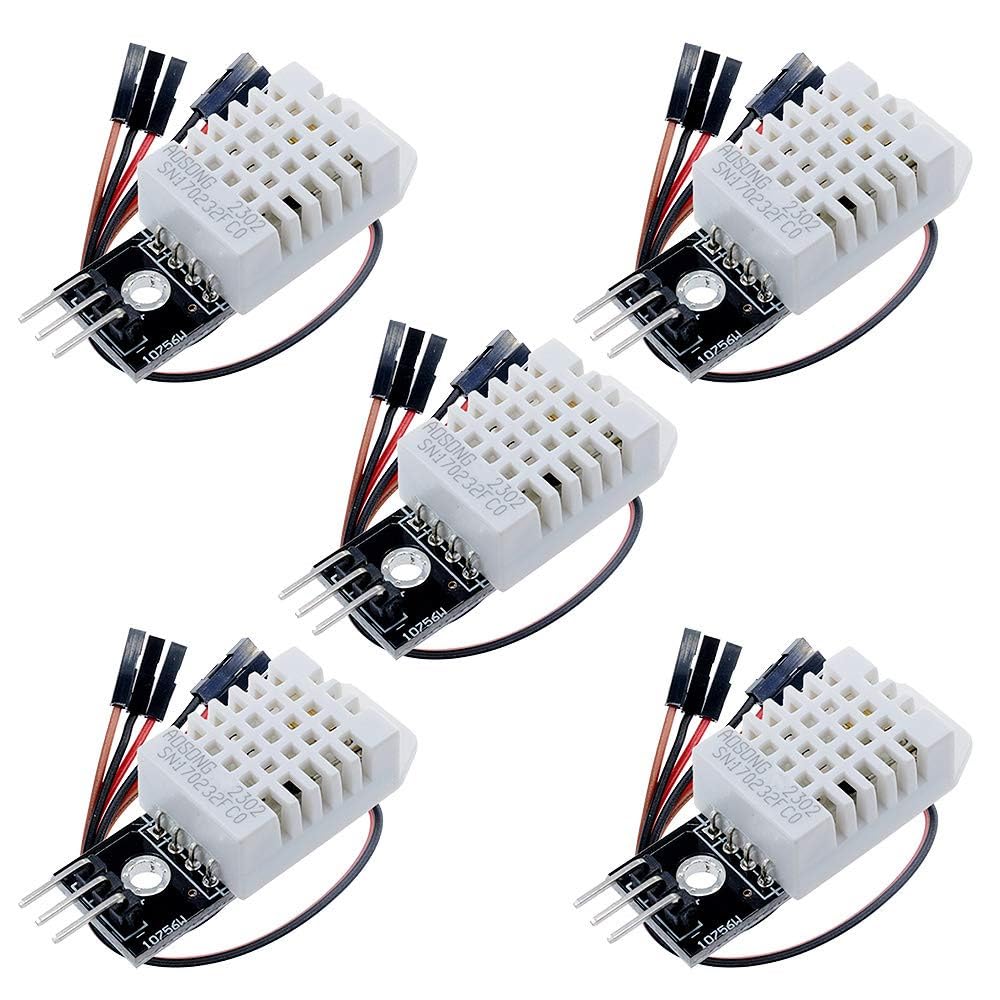 Aideepen 5PCS DHT/2302 Digital Temperature and Humidity Sensor Module Temp Humidity Monitor 3Pins Module with Cable