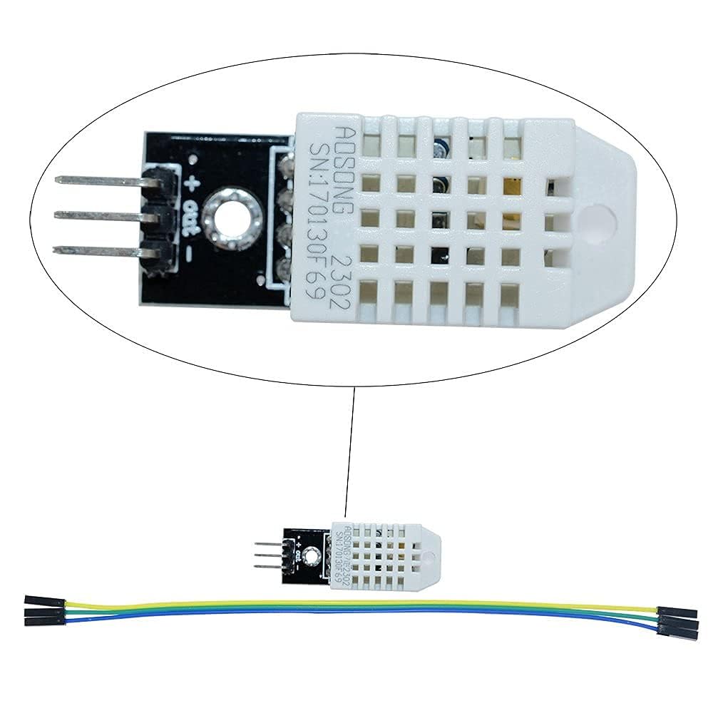 Aideepen 5PCS DHT/2302 Digital Temperature and Humidity Sensor Module Temp Humidity Monitor 3Pins Module with Cable