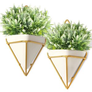 6Pcs Artificial Greenery Shrubs Fake Plants Outdoor UV Resistant Plants Faux Plastic Flocked Morning Glory Flowers for Crafts Outdoors Hanging Planter Home Kitchen Garden Patio Farmhouse Decor