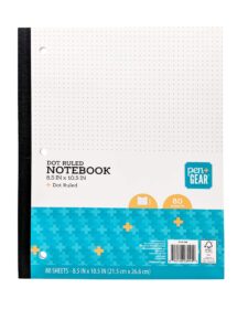 dot ruled notebook 80 sheet 8.5 x 10.5 inch