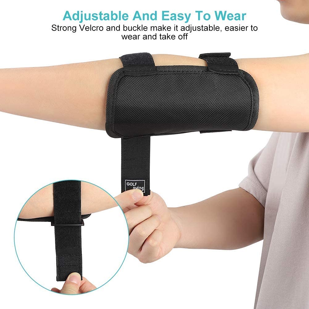 Golf Elbow Swing Trainer, Adjustable Golf Swing Training Aid Elbow, Straight Arm Golf Training Aid, Posture Correction Brace of Golf Swing for Beginners Training Women and Men