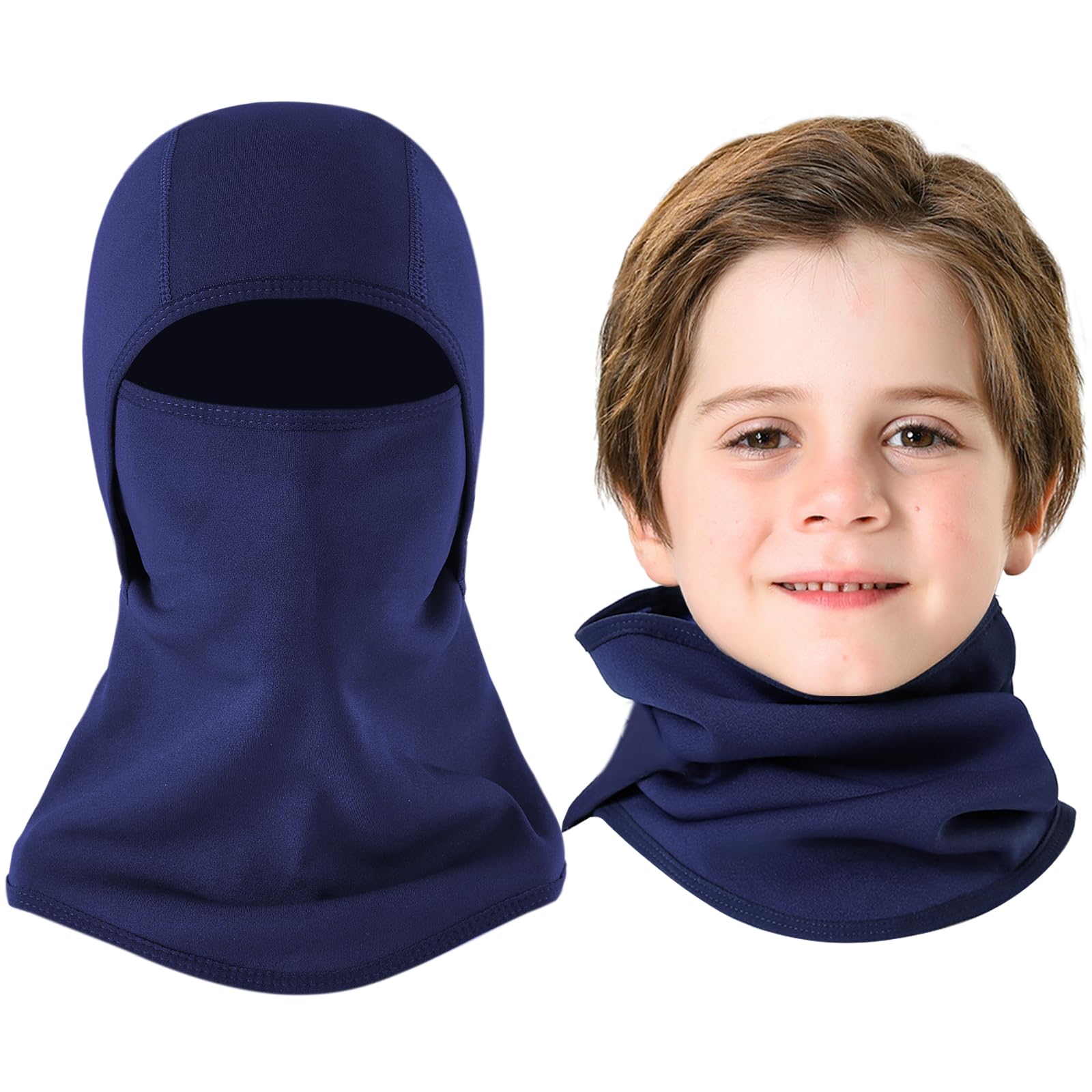 Aegend Kids Balaclava Windproof Ski Face Warmer for Cold Weather Winter Sports Skiing, Running, Cycling, 1 Piece, 4 Colors Blue