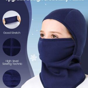 Aegend Kids Balaclava Windproof Ski Face Warmer for Cold Weather Winter Sports Skiing, Running, Cycling, 1 Piece, 4 Colors Blue