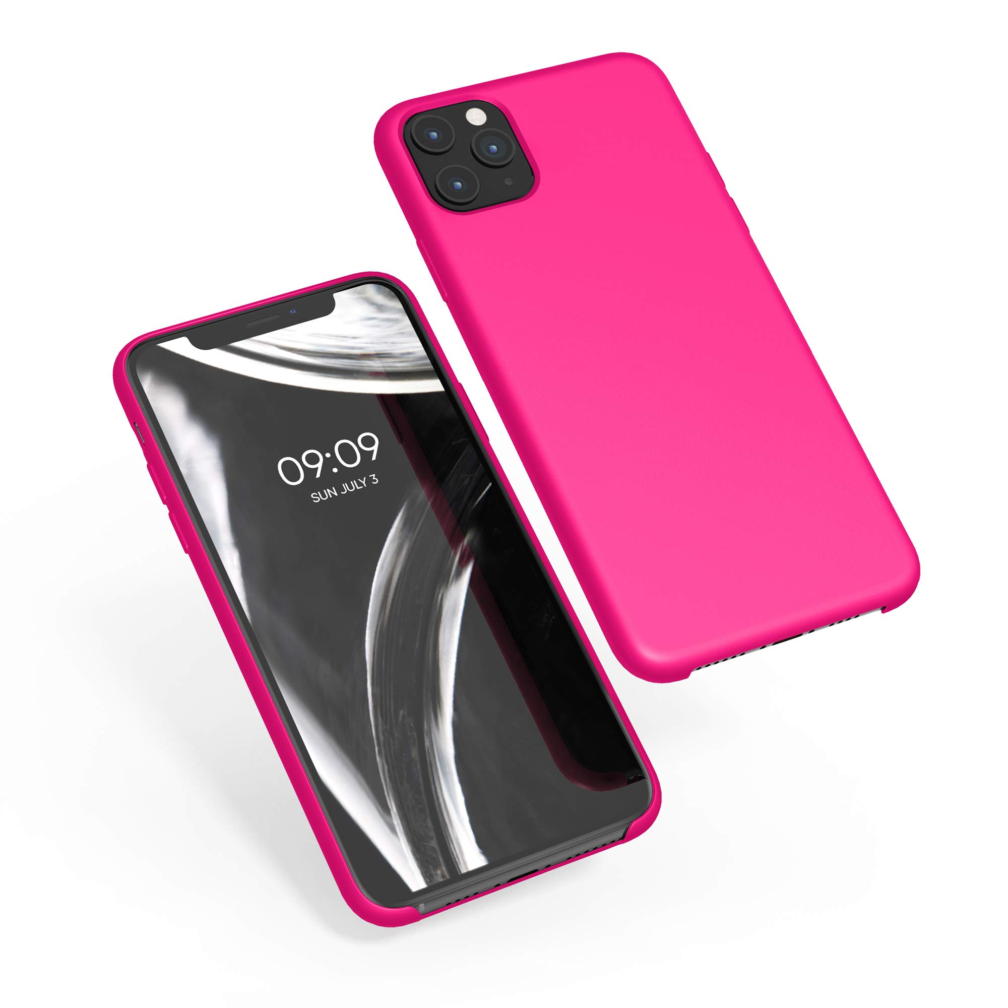 kwmobile Case Compatible with Apple iPhone 11 Pro Max Case - TPU Silicone Phone Cover with Soft Finish - Neon Pink