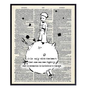 the little prince graffiti dictionary art, urban street art home decor - unique room decorations for nursery, boys, girls, kids, baby room - upcycled wall art, poster, print - gift for baby shower