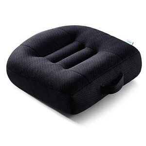 yqj yomqljxb portable car booster cushion - office mat, driver booster seat car seat cushion,angle lift seat cushions?effectively increase the field of view by 12cm, ideal for office, home (black)