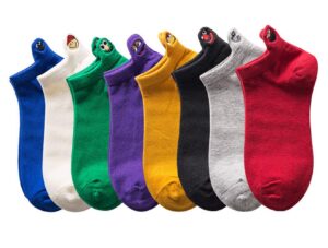 line b athletic running socks for women with cotton, ankle athletic cushioned sport socks, low cut socks for arch support (6 pairs), multicoloured 01, medium