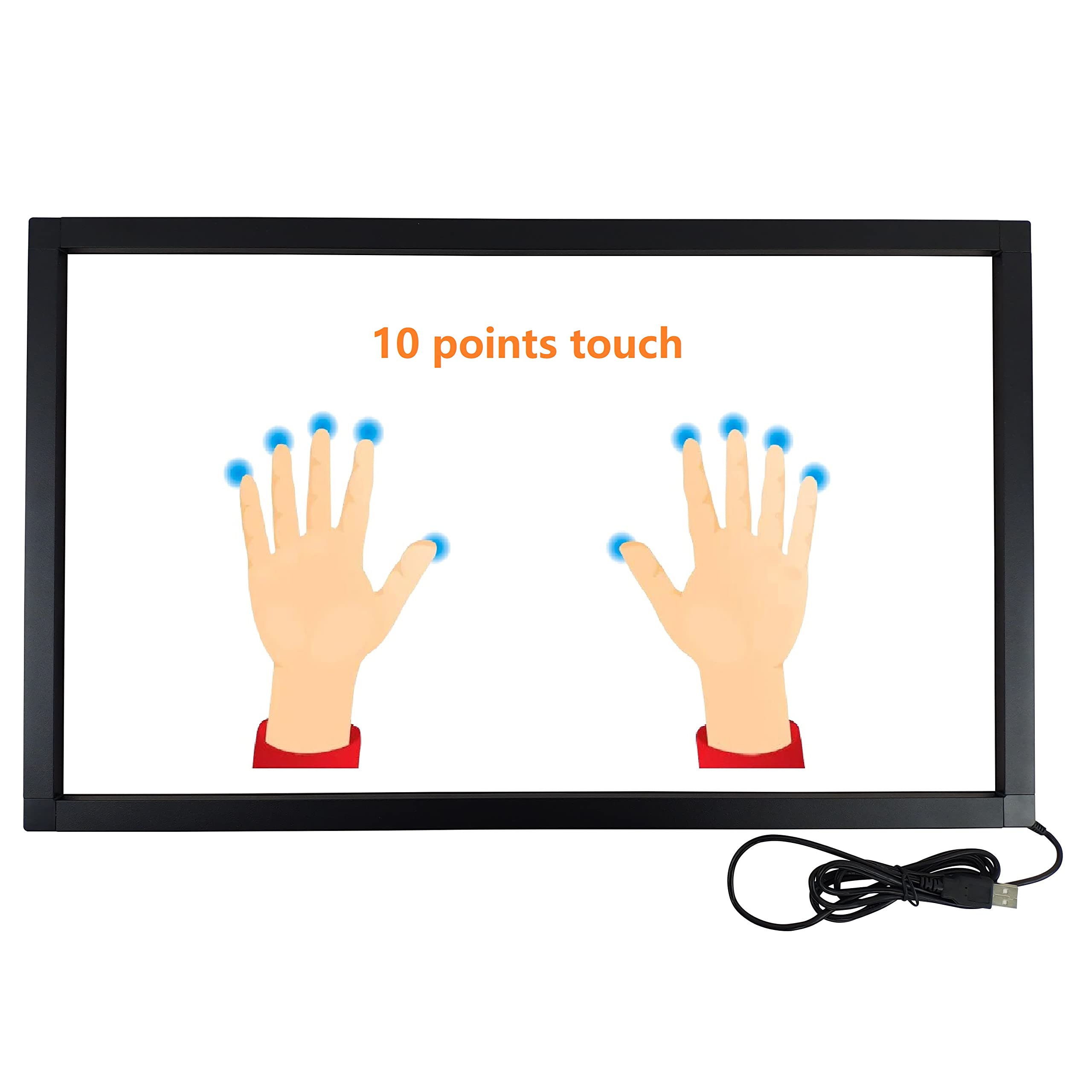 Deyowo 85 Inch Interactive 10 Points Infrared IR Touch Screen Overlay Frame Free Driver