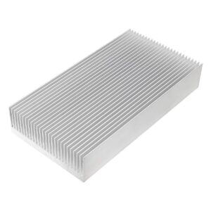 xnrtop silver tone aluminium radiator heatsink heat sink 150x80x27mm， 6" x 3" x 1.1"(lwh)