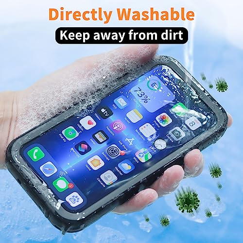 Cozycase Compatible with Waterproof iPhone 11 case, Built-in Screen Protector, Full-Body Rugged Bumper Sealed Case Cover, Shockproof Dustproof Waterproof Case for iPhone 11 6.1 inch (Black)