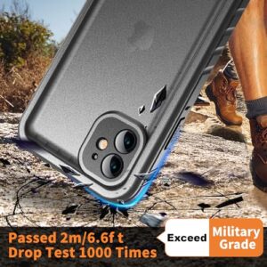 Cozycase Compatible with Waterproof iPhone 11 case, Built-in Screen Protector, Full-Body Rugged Bumper Sealed Case Cover, Shockproof Dustproof Waterproof Case for iPhone 11 6.1 inch (Black)