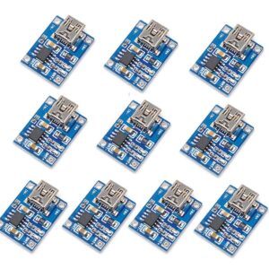 daoki 10pcs battery charging board tp4056 mini usb lithium battery charger module 5v 1a 4.5v-5.5v with protection