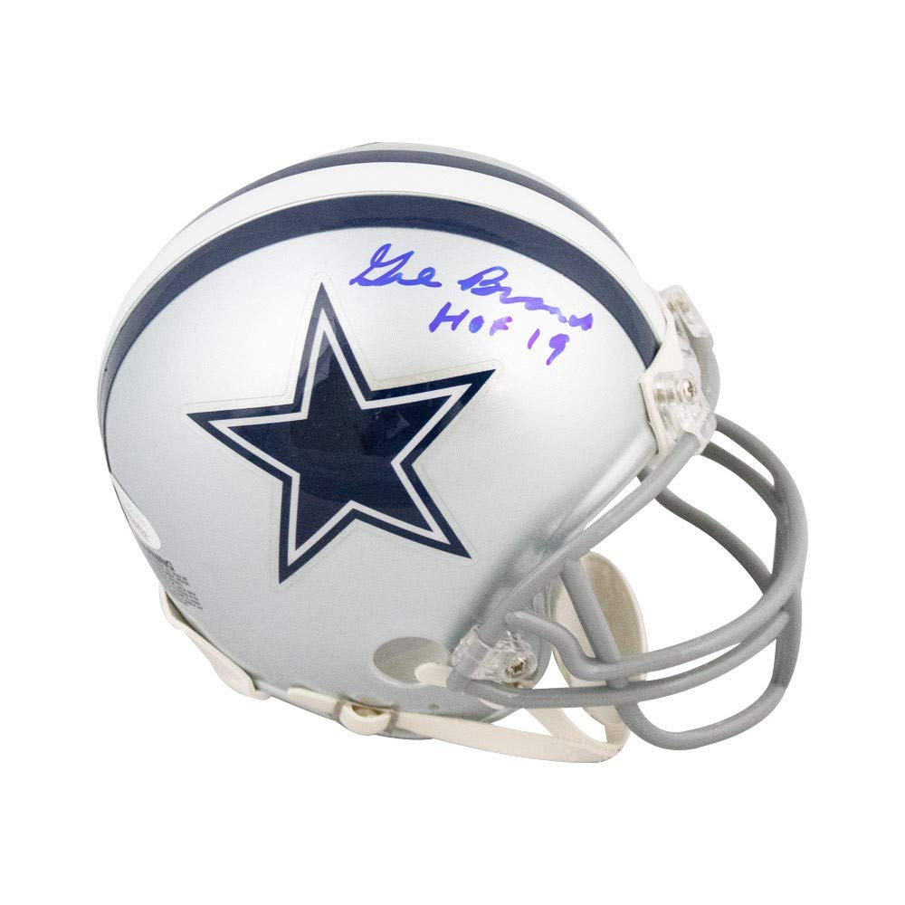 Gil Brandt HOF 19 Autographed Dallas Cowboys Mini Football Helmet - JSA COA