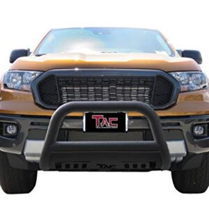 TAC Bull Bar Fits 2019-2023 Ford Ranger Truck Pickup 3” Texture Black Front Bumper Grille Guard Brush Guard Off Road Accessories