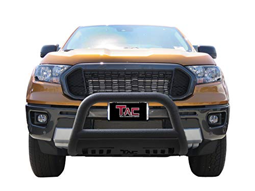 TAC Bull Bar Fits 2019-2023 Ford Ranger Truck Pickup 3” Texture Black Front Bumper Grille Guard Brush Guard Off Road Accessories