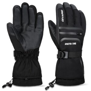 cevapro winter gloves snow ski gloves for men women cold weather, 3m insulated mens womens waterproof gloves, -40℉ touchscreen skiing snowboard gloves