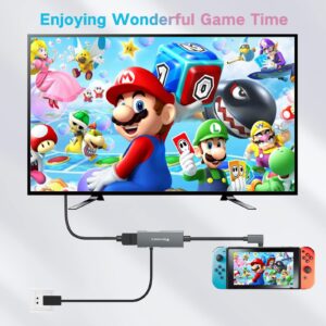 USB C HDMI Adapter for Old Nintendo Switch, Type-C HDMI Switch TV Converter, 4K@60Hz USB-C (3.1) to HDMI Adapter Supports PD Charge, for NS, Samsung Dex