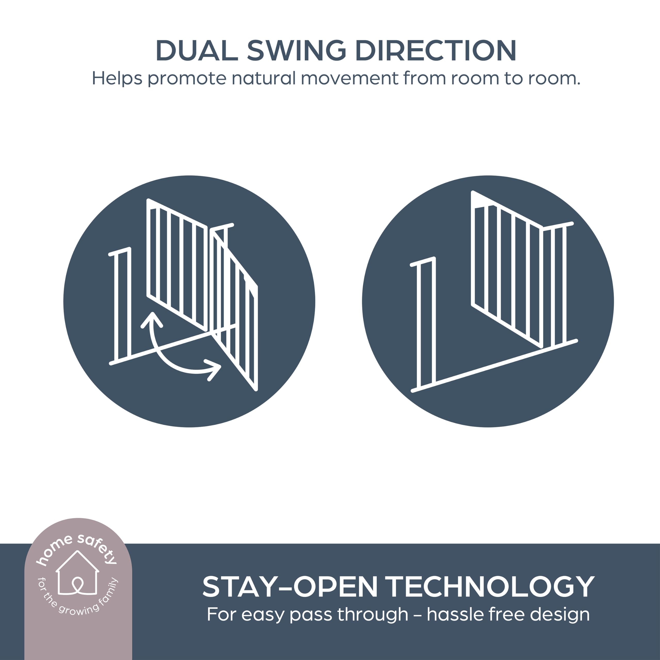 Dreambaby Ava 29.5" - 40" Baby Gate for Stairs and Doorways, Wide Adjustable-Gate for Doors, Easy to Install and Sturdy Walk Through Baby Gate - Can be Used as a Dog Gate