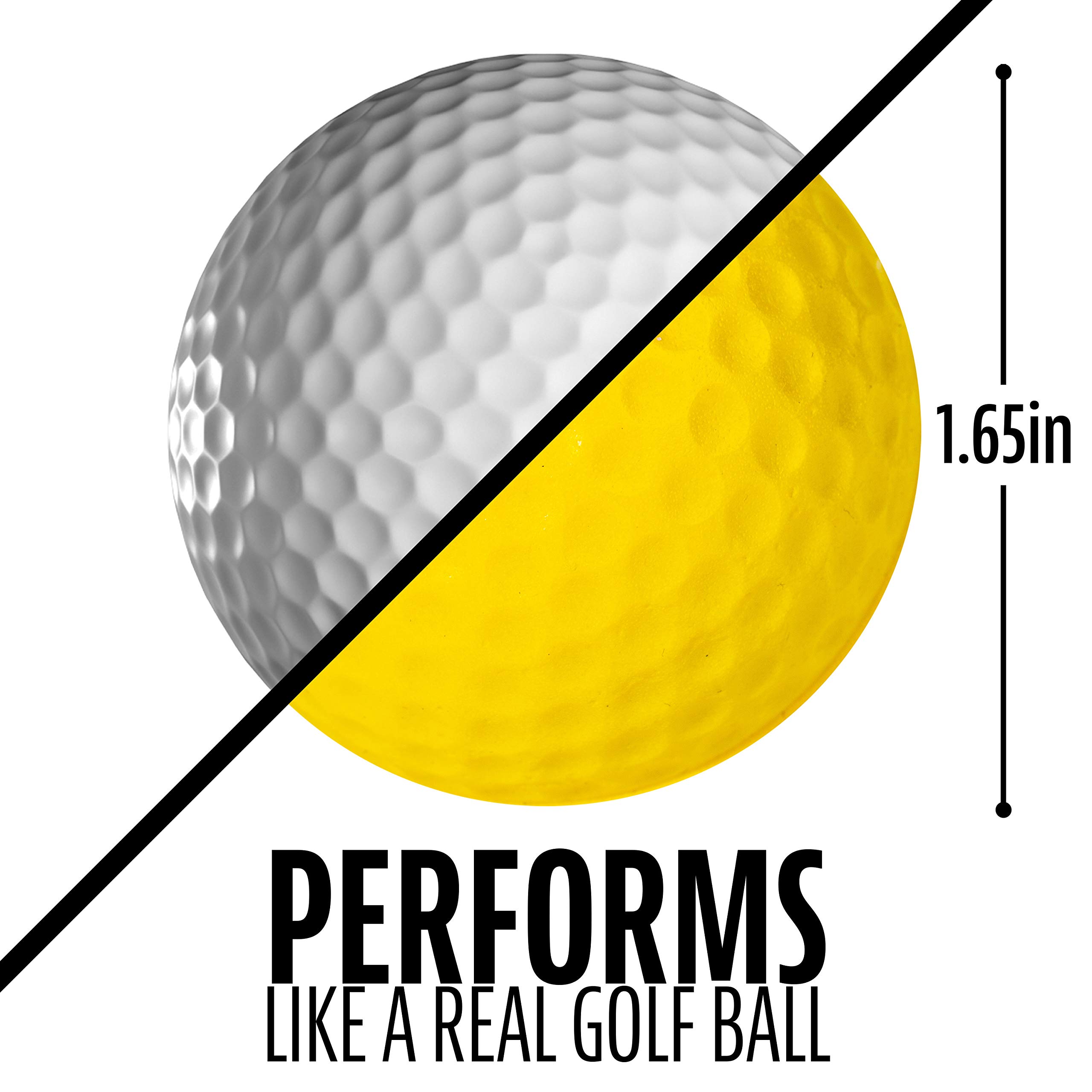 Franklin Sports Foam Practice Golf Balls - Indoor + Outdoor Training Golf Balls - Best for Chipping + Putting Practice - Official Size Golf Balls - 12 Pack