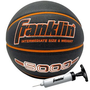 franklin sports 5000 women's basketball - 28.5" girl's basketball - official indoor basketball - high school + college game ball - air pump included