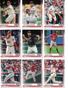 washington nationals/complete 2019 topps series 1 and 2 baseball team set! (19 cards) includes 5 bonus nationals cards!