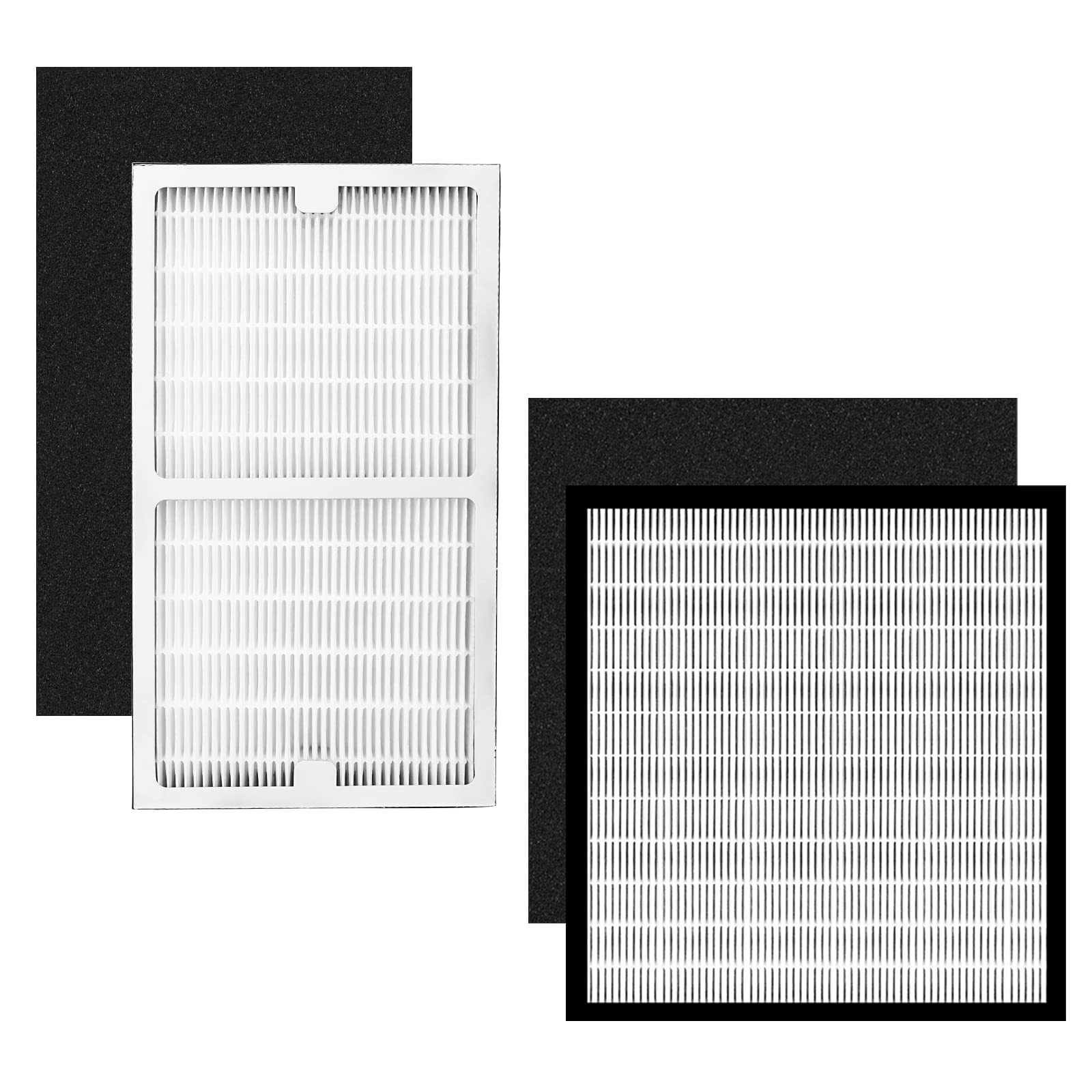 Gekufa Replacement Filter C + D Compatible with Idylis IAP-10-280, for Idylis Air Purifiers Include 1C+1D Hepa Filter each & 2 Carbon Filters