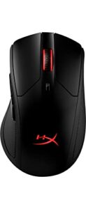 hyperx pulsefire dart - wireless rgb gaming mouse, software-controlled customization, 6 programmable buttons, qi-charging battery up to 50 hours - pc, ps4, xbox one compatible,black