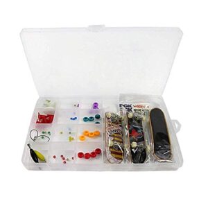 Nuoyi DIY Fingerboard Toy with Nuts Trucks Tool Kit Basic Bearing Wheels Obstacles All Packaged in Plastic Box