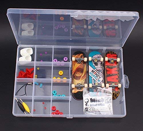 Nuoyi DIY Fingerboard Toy with Nuts Trucks Tool Kit Basic Bearing Wheels Obstacles All Packaged in Plastic Box