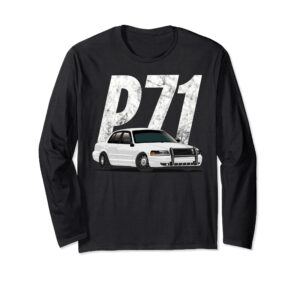 crown vic p71 white cop car interceptor vic gift long sleeve t-shirt