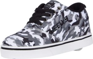 heelys boy's pro 20 prints (little kid/big kid/adult) charcoal/grey/camo 2 little kid m