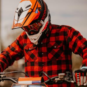 cortech Bender Flannel Shirt with CE Armor for Motorcycle Riding