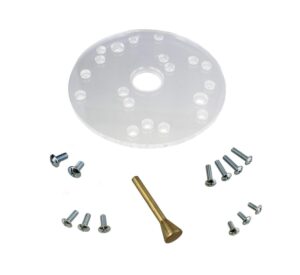 router base plate - fits bosch 1615, 1617, 1618 & dewalt 616, 618, 621, 625 - acrylic 6-1/2" inch (pack of 1)