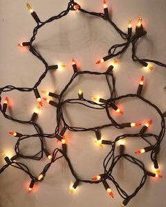 Harvest LED Fairy Lights Fall Mini Lights Amber Orange Golden Yellow Autumn Decor Fairy String Lights Indoor/Outdoor Halloween Parties Garden Patio Thanksgiving Fall Weddings 50 Lights 12 ft (1 Set)