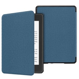 fintie slimshell case for 6" kindle paperwhite (10th generation, 2018 release) - premium lightweight pu leather cover with auto sleep/wake for amazon kindle paperwhite e-reader, twilight blue