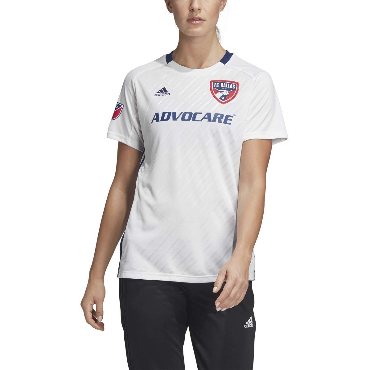 adidas Women's 2019 FC Dallas Away Jersey White/Night Blue Small