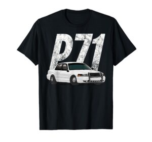 crown vic p71 white cop car interceptor vic gift t-shirt